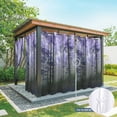 thumbnail image 4 of 2 Panels Outdoor Curtains for Patio Waterproof 54"x108" Purple Forest Weatherproof Privacy Outsides Curtains, Vintage Foggy Woods Tree Grommet Thermal Drapes for Cabana Porch Pergola, 4 of 8