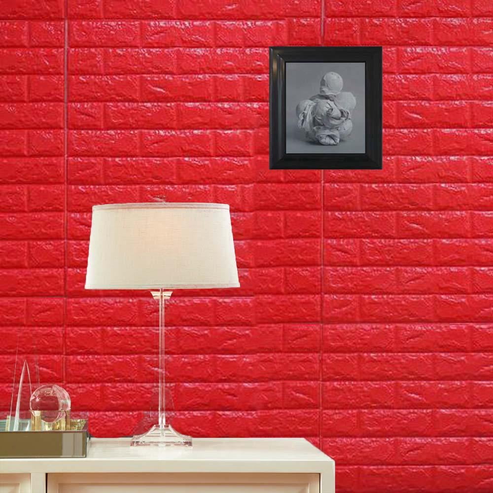 10Pcs Classic 3D Foam Brick Self-adhesive Home Wall Sticker Panels Pads DIY US
