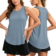 thumbnail image 2 of HAJWOH Women 2026 Summer Workout Tank Tops XXXL Ruffle Sleeveless Racerback Crewneck Casual Loose Running Gym Athletic Tee Shirts, 2 of 7