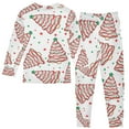 thumbnail image 2 of joogoo Christmas Tree Cakes 2 Piece Long Sleeve Tee and Pants Cotton Pajama Set 5Y, 2 of 7