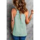 thumbnail image 4 of Blusa con cuello halter y nudo en la espalda, cuello elástico, blusa informal sin mangas de color puro para mujer, 4 of 6