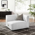 thumbnail image 3 of Modway Conjure Modern Channel Tufted Fabric Right-Arm Chair in White, 3 of 4