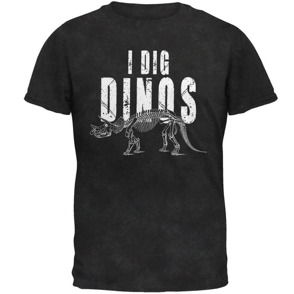 I Dig Dinos Dinosaur Fossil Bones Triceratops Mens Soft T Shirt