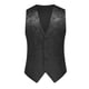 thumbnail image 1 of Camiseta sin mangas con cuello en V para hombre, color liso, informal, estilo fino, con botones, de poliéster, 1 of 8