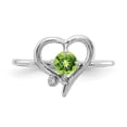 thumbnail image 5 of Primal Gold 14 Karat White Gold 4mm Peridot and AAA Diamond Ring, 5 of 5