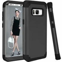 Dteck Galaxy S8 Case, Dteck Heavy Dual Layer Rugged Shockproof Case Hard PC Protective Back Cover For Samsung Galaxy S8, Black