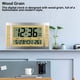 thumbnail image 2 of Riwesomey Reloj de pared digital LCD Gran tiempo Temperatura Calendario Alarma Grano de madera Escritorio Campana Termómetro Dormitorio de Artesanía Negro plata, 2 of 6
