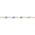thumbnail image 4 of Galaxy Gold 14k Solid Rose Gold Tennis Bracelet withBlue Topaz & Diamonds, 4 of 4