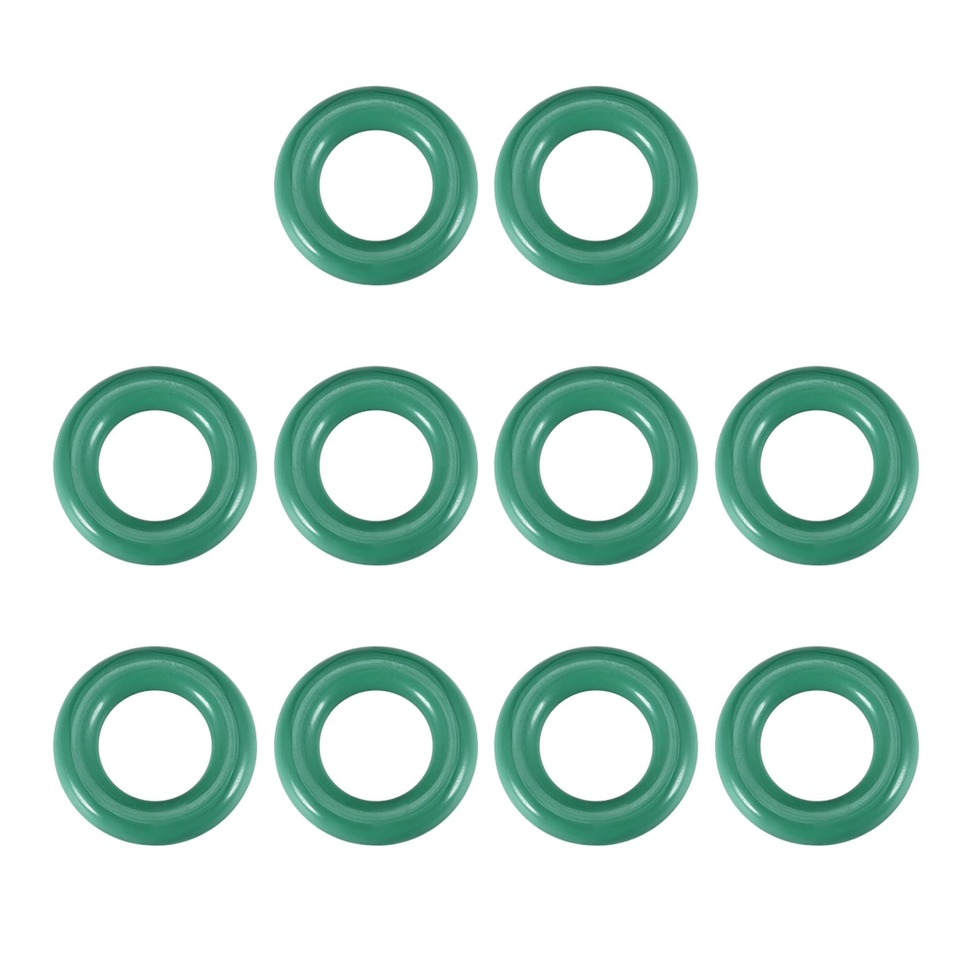 O-ring van fluoriubber, 28 mm OD, 25 mm ID, 1,5 mm breed, groen, 20 stuks