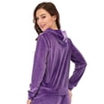 thumbnail image 6 of Womens Activewear Sweatshirts Hoodies Sweatsuit Velvet Tracksuit Jogging Zipped Hoodie Sport Tops(Only Tops), 6 of 6