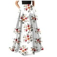 thumbnail image 2 of Nmnitkp Skirts for Women Stylish Prints Women's Flowy Maxi Skirt Summer Pleated High Waisted Casual Long Skirts with Pockets, 2 of 4