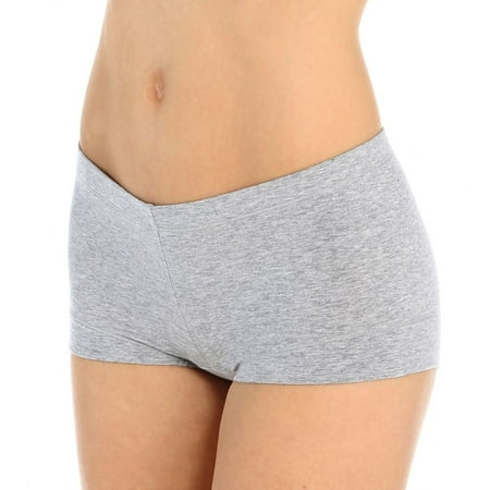 Women s Maidenform DM0002 Dream Tailored Cotton Boyshort Panty (Grey Heather 7)
