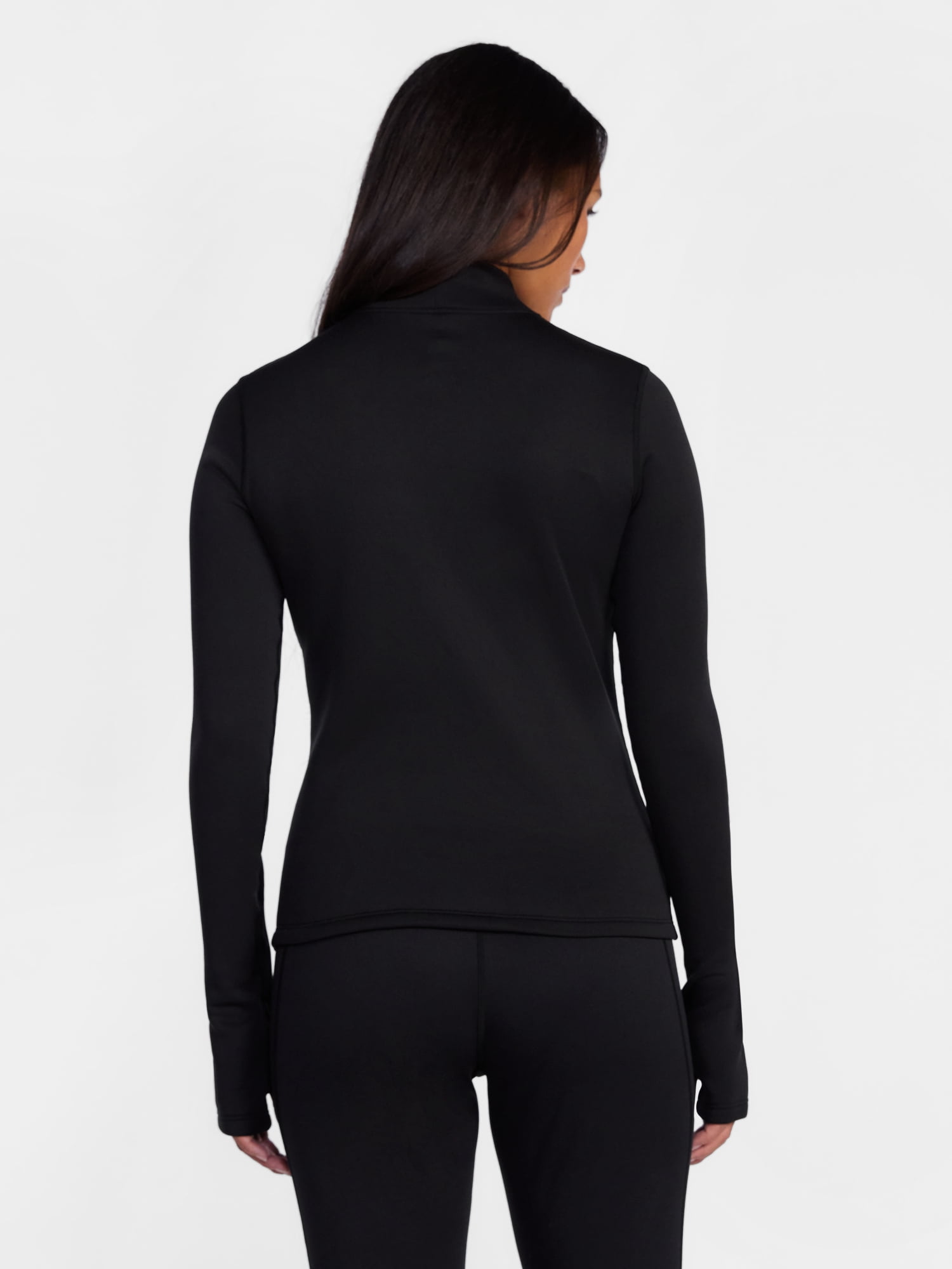 Ozark Trail Women's Warmest Thermal Long Sleeve Fleece Mockneck Top, Sizes XS-XXL