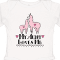 thumbnail image 4 of Inktastic Llama Aunt Loves Me Girls Girls Long Sleeve Baby Bodysuit, 4 of 5