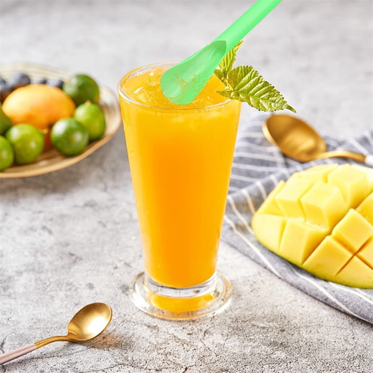 Pajitas De Plástico Multicolor De 100 Piezas, Pajita Desechable Para Bebidas De Cocina Milktea Coc Banyuo