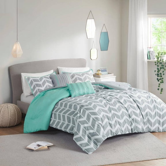 Laila 4-Piece Teal Twin Comforter Set
