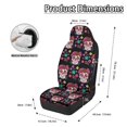 thumbnail image 6 of Chririnla Sugar Skull Floral Print, Washable Easy to Install Car Seat Covers Front Set Removable Protective Interior Accessory for Interior Accessories, 6 of 7
