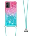 thumbnail image 3 of Funda para Motorola MOTO G 5G 2024 Brillantina Líquida Divertida Reluciente y con Cristales en Movimiento Cuerpo Cruzado con Cordón Ajustable, 3 of 5