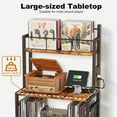 thumbnail image 4 of EasyCom Record Player Stand with Vinyl Storage, Turntable Stand Holds Up to 300 Albums, Large Record Player Table with Charge Station, Vinyl Record Stand for Living Room, 4 of 8