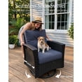 thumbnail image 3 of LayinSun 3 Piece Wicker Patio Furniture Set, Classis Outdoor Conversation 360 Degree Swivel Chairs Set with Coffee Table, 3 of 8