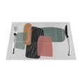 thumbnail image 1 of XMXT 1 Pcs Woven Placemats, Bohemian Geometric Print Stain Resistant Anti-Skid Placemat for Kitchen Table, 12 x 18 inches, 1 of 6