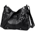 thumbnail image 2 of Bolso bandolera de gran capacidad, bolso para madres, de piel suave, multicapa, combinable, de un solo hombro, para mujer de mediana edad, mochila pequeña, cartera para mujer, 2 of 6