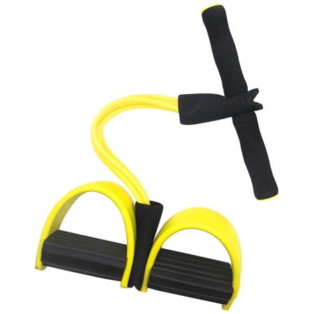 4 Tube Feet Sit Ups Pedals, Multi-Functional Resistance, Yoga Straps Elastic Drawcord for Abdomen/Waist/Arms/Legs Resistance Band Abdominal Trainer