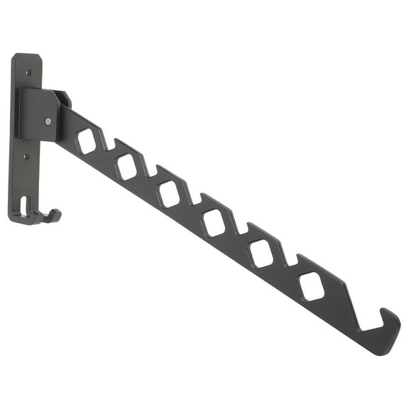 HEMOTON Wall Mounted Foldable Clothes Drying Rack with Aluminum Alloy and ABS for Space Saving Storage Grey