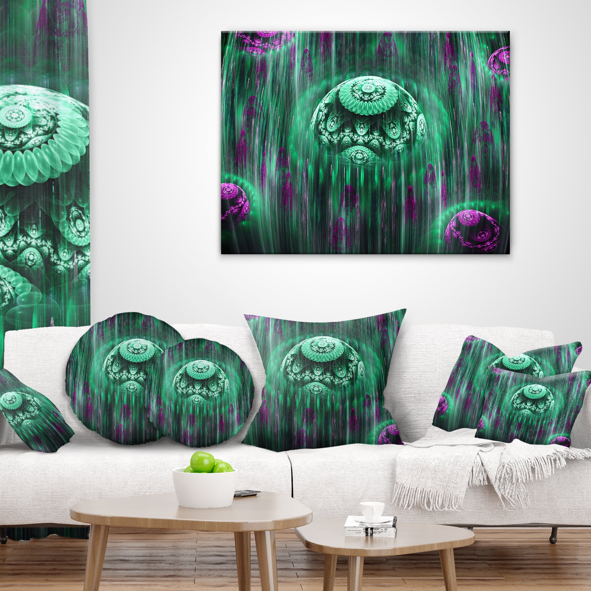 Designart World of Infinite Universe - Abstract Throw Pillow - 12x20