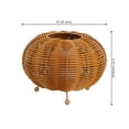 thumbnail image 4 of JONATHAN Y Kairi 5.75" Modern Bohemian Indoor/Outdoor Faux Rattan Lantern Rechargeable/Cordless Dimmable Integrated LED Table Lamp, Light Brown (Set of 2), JYL7156A-SET2, 4 of 5