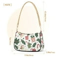 thumbnail image 3 of FORMRS Womens Shoulder Bag with Chain Strap Clutch Purse Cute Tote Handbag, White Christmas Holly, 3 of 7