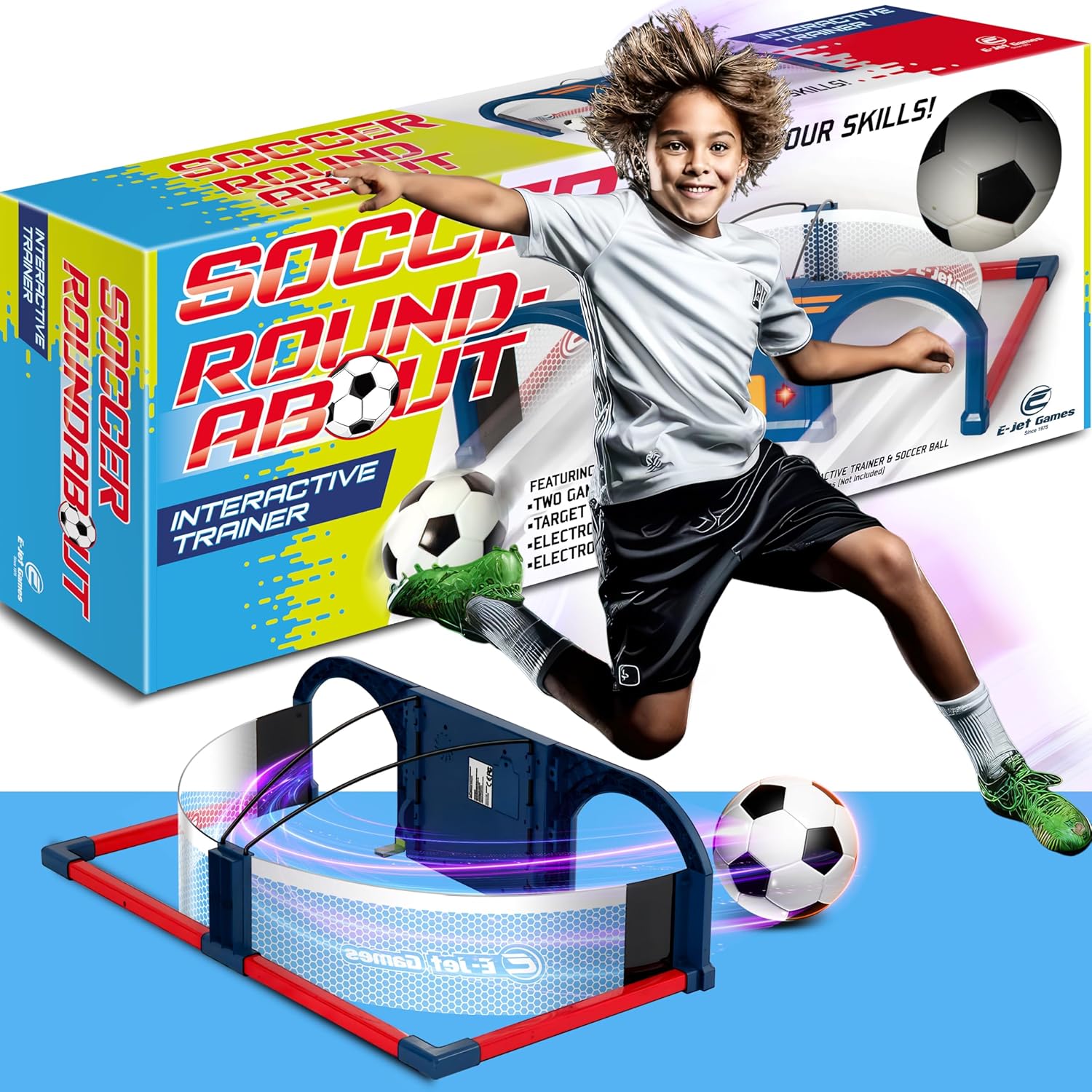 Soccer Arcade - Interactive Trainer Soccer Ball Set | E-Jet Family Fun Football Party Indoor Sport Game Toys