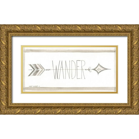 Shamp, Cindy 18x11 Gold Ornate Wood Framed with Double Matting Museum Art Print Titled - Wander