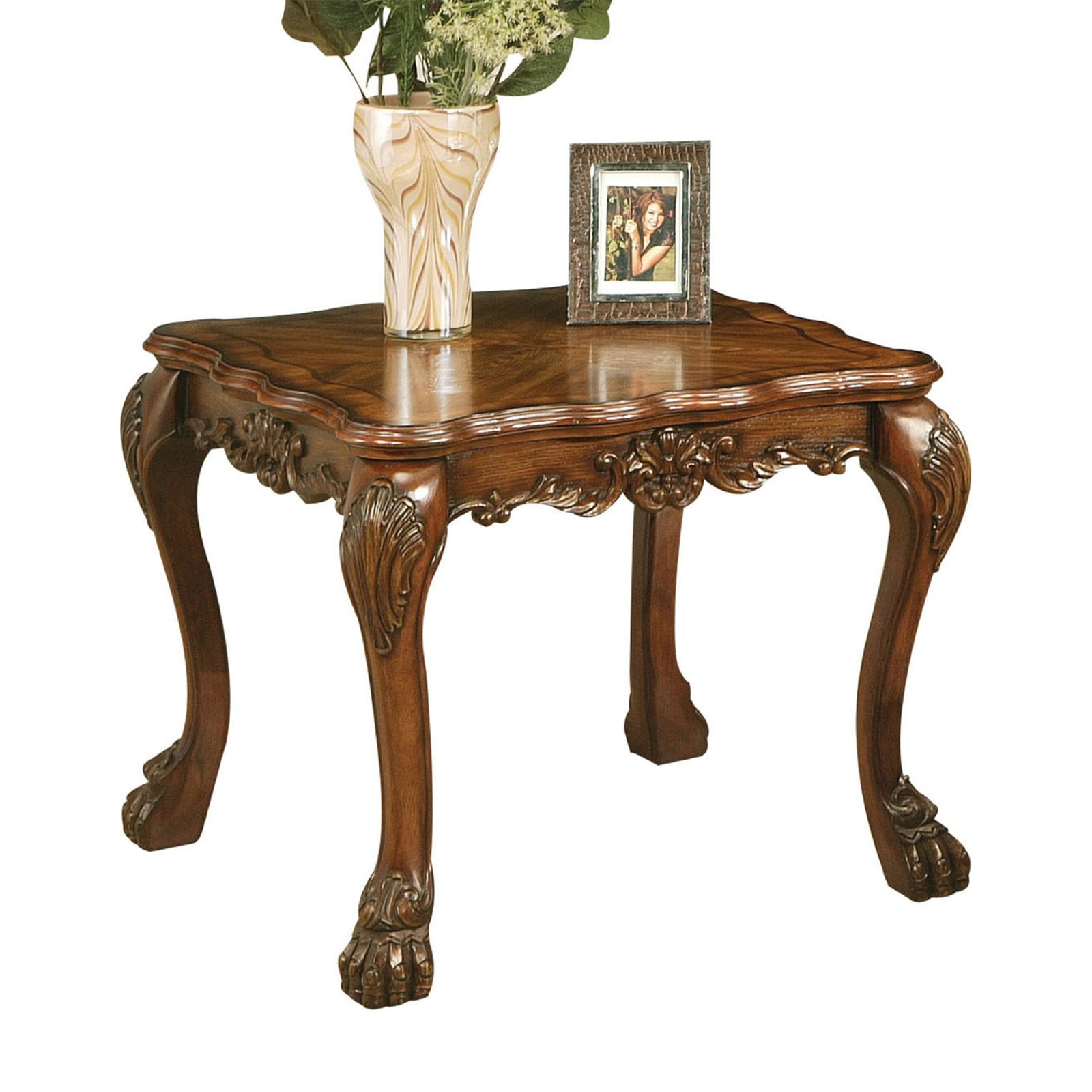Benzara Wooden Traditional End Table