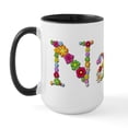 thumbnail image 2 of CafePress - Nana Bright Flowers Mugs - 15 oz Ceramic Large White Novelty Mug, 2 of 4