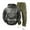 Green, variant on 2 Piece Sets for Men 2025 Fall Travel Outfits Long Sleeve Tracksuit Joggers Sets Half Zip Sweatsuit Matching Set Dark Gray XL
