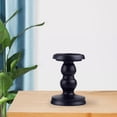 thumbnail image 4 of Candelabro de hierro retro negro, candelabro de pilar para bodas, spa, redondo y estable. S, 4 of 9