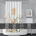 thumbnail image 6 of Stall Shower Curtain, Aesthetic Yellow and Pink Floral Shower Curtain Set Waterproof Fabric Spring Flower Small Bathroom Curtain with Hooks, 36x72 Inch, 6 of 6