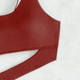 thumbnail image 6 of LEBONYARD Women’s Strappy Back One-Piece Swimsuit:Unique & Trendy,Fashion Women Summer Solid Color with Chest Cushion and No Steel Support Backless Strap Bikini Swimsuit Red S, 6 of 7