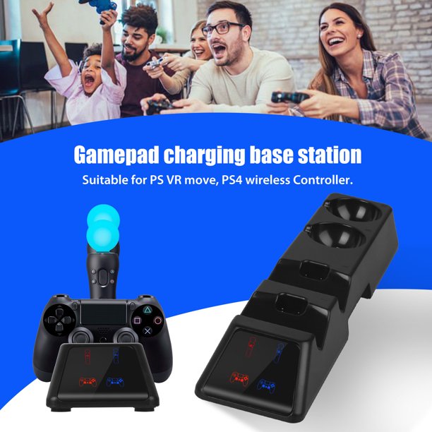Charging Charger Dock Fit For Ps4 Vr Move Controller Tsv 4in1 Charging Station Compatible With Playstation Ps Move Ps4 Ps4 Slim Ps4 Pro Controller With Charging Adapter Walmart Com Walmart Com