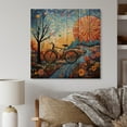 thumbnail image 2 of Designart "Bicycle Mosaic Spokes painting" Bicycle Print on Natural Pine Wood, 2 of 5