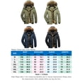 thumbnail image 2 of MAWCLOS Mens Big and Tall Lined Quilted Coat with Removable Hood Outdoor Waterproof Windproof Padded Jacket Outerwear, 2 of 4