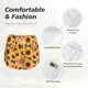 thumbnail image 4 of Balery Bohemian Sunflower Pantalones cortos deportivos para mujer con forro y dos bolsillos, elásticos, para entrenamiento, gimnasio, yoga-Small, 4 of 7