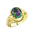 thumbnail image 5 of RYLOS Rings for Women 14K Gold Plated Silver Ring Classic Style Oval 12X10MM Solitaire Gemstone Ring June Alexandrite Jewelry for Women Size 12, 5 of 6
