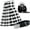 Black & White Rob Roy, variant on Tartan Kilt Set - 05 Pieces Kilt Accessories for Men, Scottish Outfit (Black & White Rob Roy, Belly Button Waist 36")