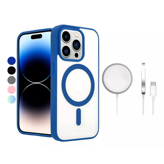 Funda para Iphone Magsafe Uso Rudo Cargador Inalámbrico Iphone 15 Azul MR. GADGETS