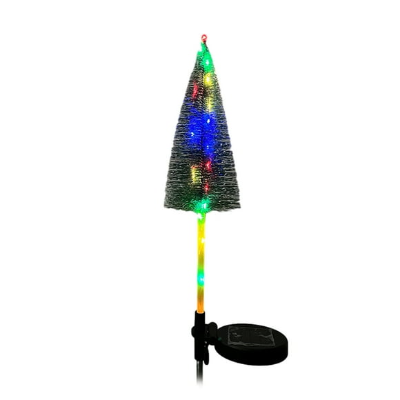 Pisexur Solar Christmas Tree ,Multicolor LED Christmas Lights for Outdoor Christmas Decorations,Solar Powered Prelit Small Christmas Tree for Holiday Outside Pathway Garden Yard Decor