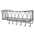 thumbnail image 1 of Shower Shelf Wall Mounted Bathroom Kitchen Shelf Organizer with Hooks for Entryway, 1 of 8