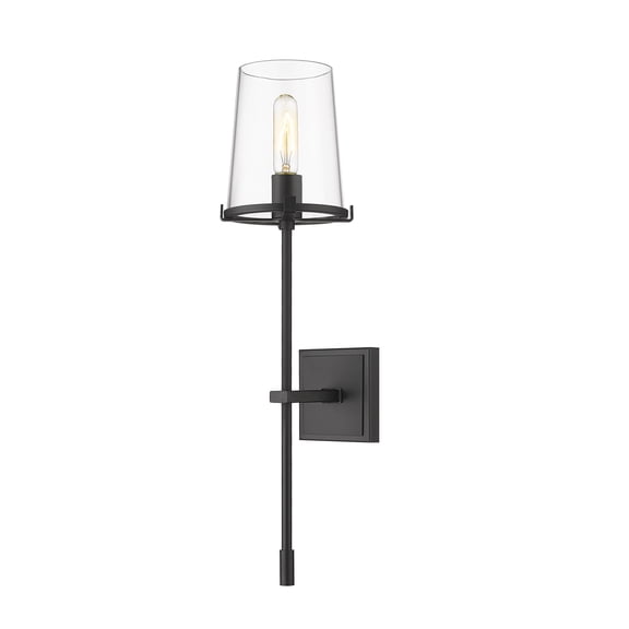 1 Light Wall Sconce In Transitional Style-26 Inches Tall And 6.5 Inches Wide-Matte Black Finish Z-Lite 3032-1S-Mb