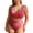 Watermelon Red, variant on Plus Size Swimsuit for Women Solid Color Bikini Set Control Bathing with High Waisted Bottoms Womens 2 Piece Swimsuits Black L